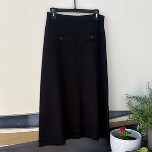 Adrianna Papell Black Maxi Skirt